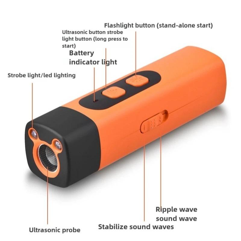 Ultrasonic Bark Stopper,AntiBark Device for Dog,Repeller Barking Devices with LED Light,Stop Bad Behavior Without Screaming Clap 4