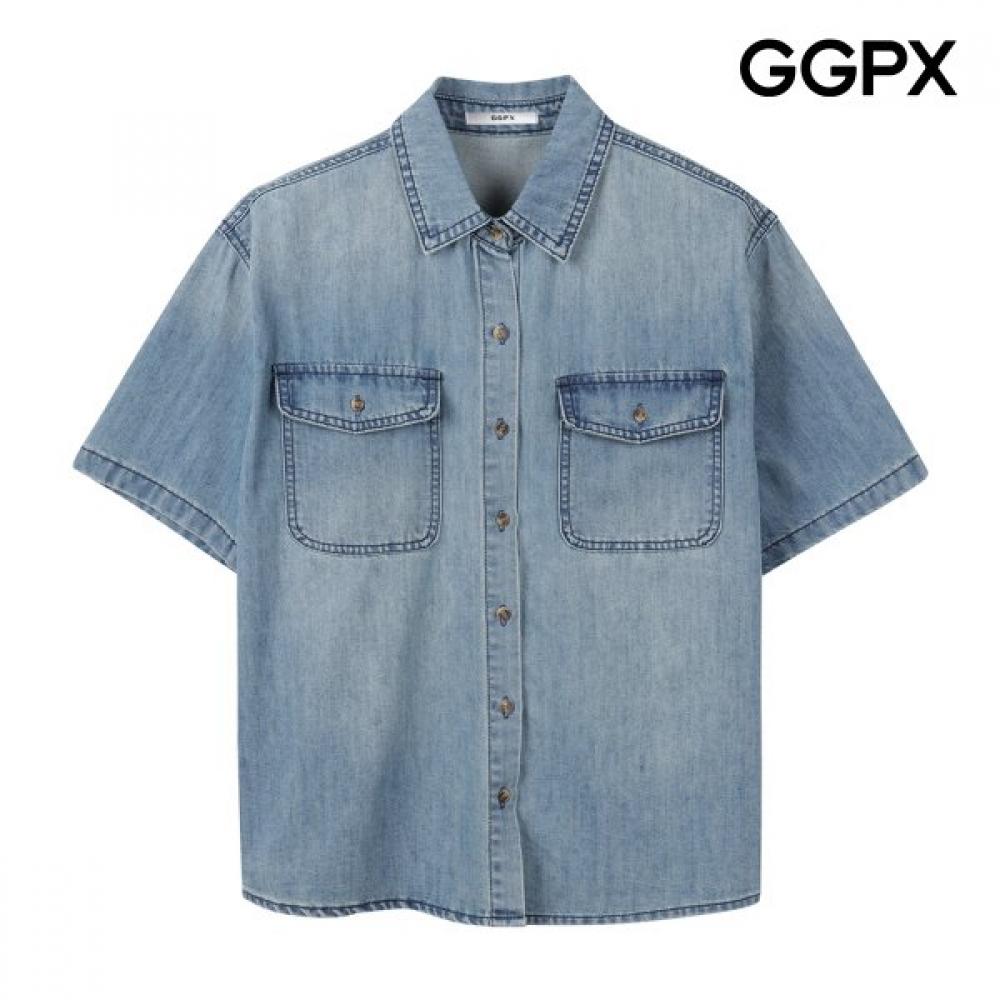Ggpx New York Casual Denim Shirt Gq4sh069f Blue/F