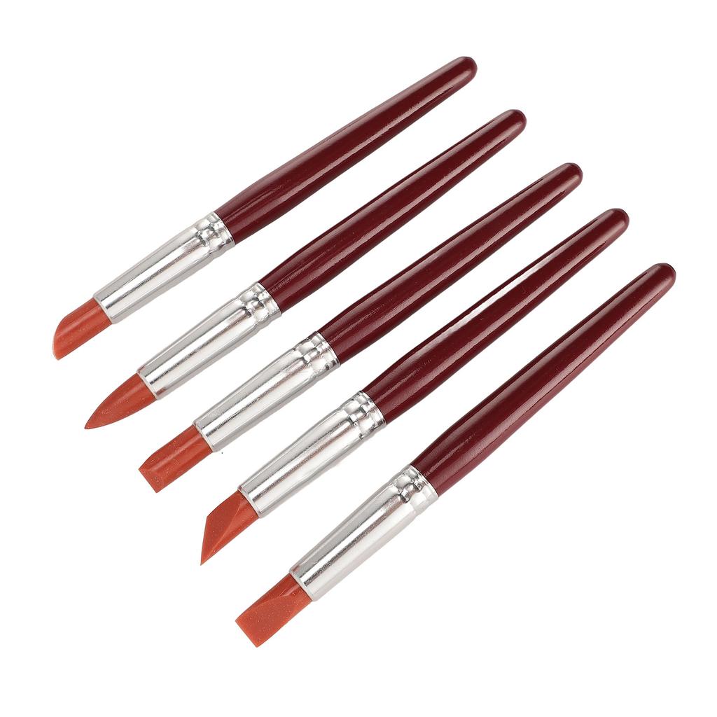 5PCS Silicone Clay Sculpting Tools Multiple Shape Pottery Pen for Modeling Dotting Shaping Carving
