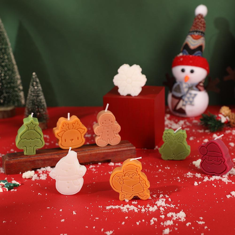 Creative Holiday Scented Candle Set - Christmas & Halloween Themed Snowflake & Snowman Fragrances