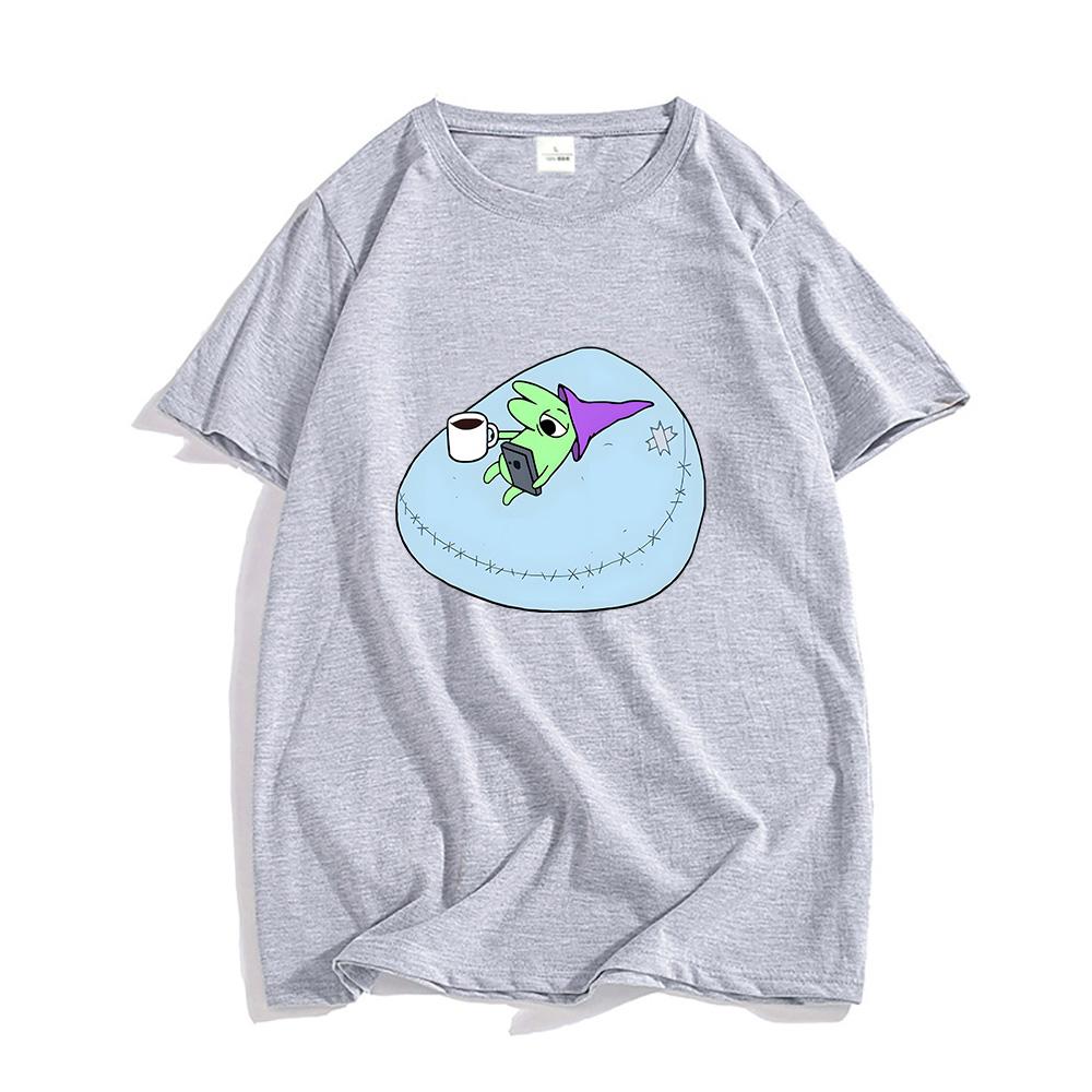 Smiling Friends Cartoon Print T-shirt Summer Round Neck Cotton T Shirt Funny Graphic Printing Tshirts Casual Men Women Clothes