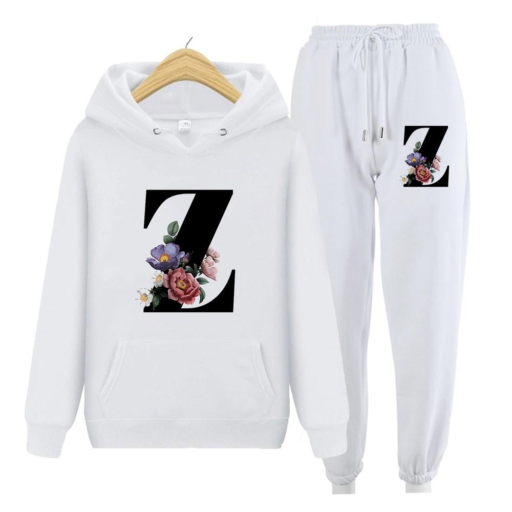 Women Sweatshirt Long Sleeve Hoodies Harajuku Hoodie Vintage Letters Print Sweatshirts Two Piece Sets Hoodies