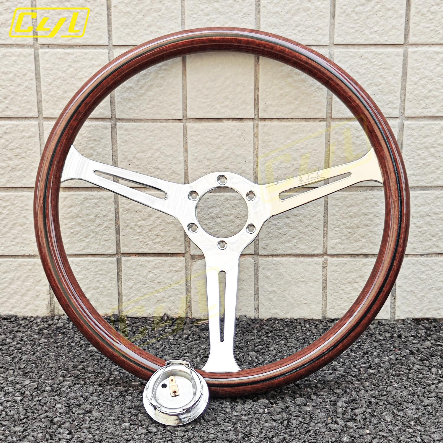 JDM 15inch Wood Style Steering Wheel