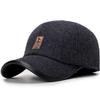 Men's Winter Wool Baseball Cap with Ear Protection
