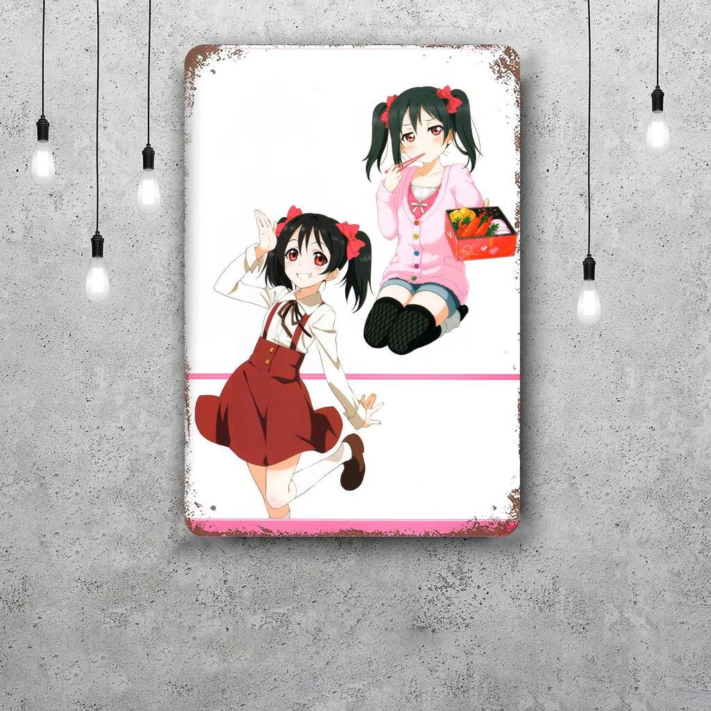 nico yazawa cartoon Funny Bar Metal Sign Retro Plaque Vintage Sign Alcohol Drinker Pub Club  Kitchen Wall Decoration