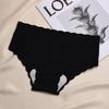 Ice Silk Seamless Low-Waist Women's Panties, Breathable with Pure Cotton Crotch, Butt Lifting, Slim Fit for Young Ladies.