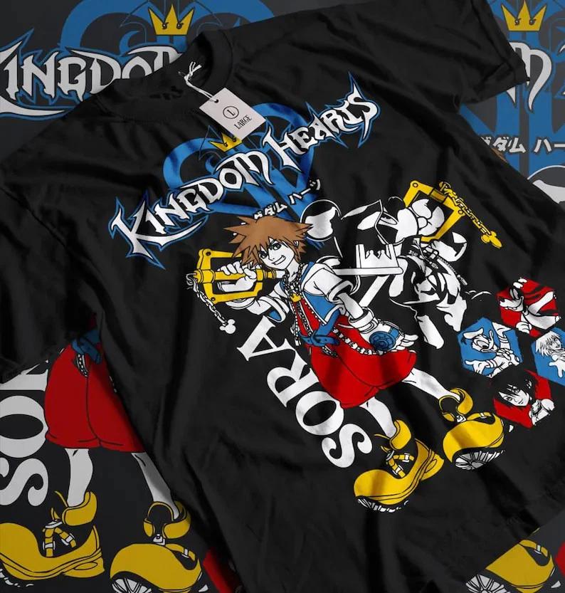 Kingdotn Hearts Video Games Shirt Retro Gaming Anime Unisex Tshirt S