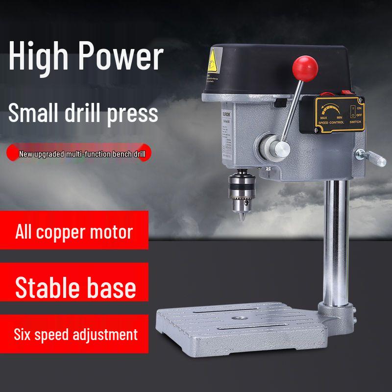 High-Precision 220V Mini Drill Press for Household and Industrial Woodworking