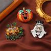 Classic Rhinestone Pumpkin Brooches for Women Enamel Halloween Brooch Pin Girls Party Casual Zircon Jacket Handbag Decoration
