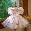 Summer Flower Fairy Party Dress for Little Girls - Puffy Princess Costume for One-Year-Olds