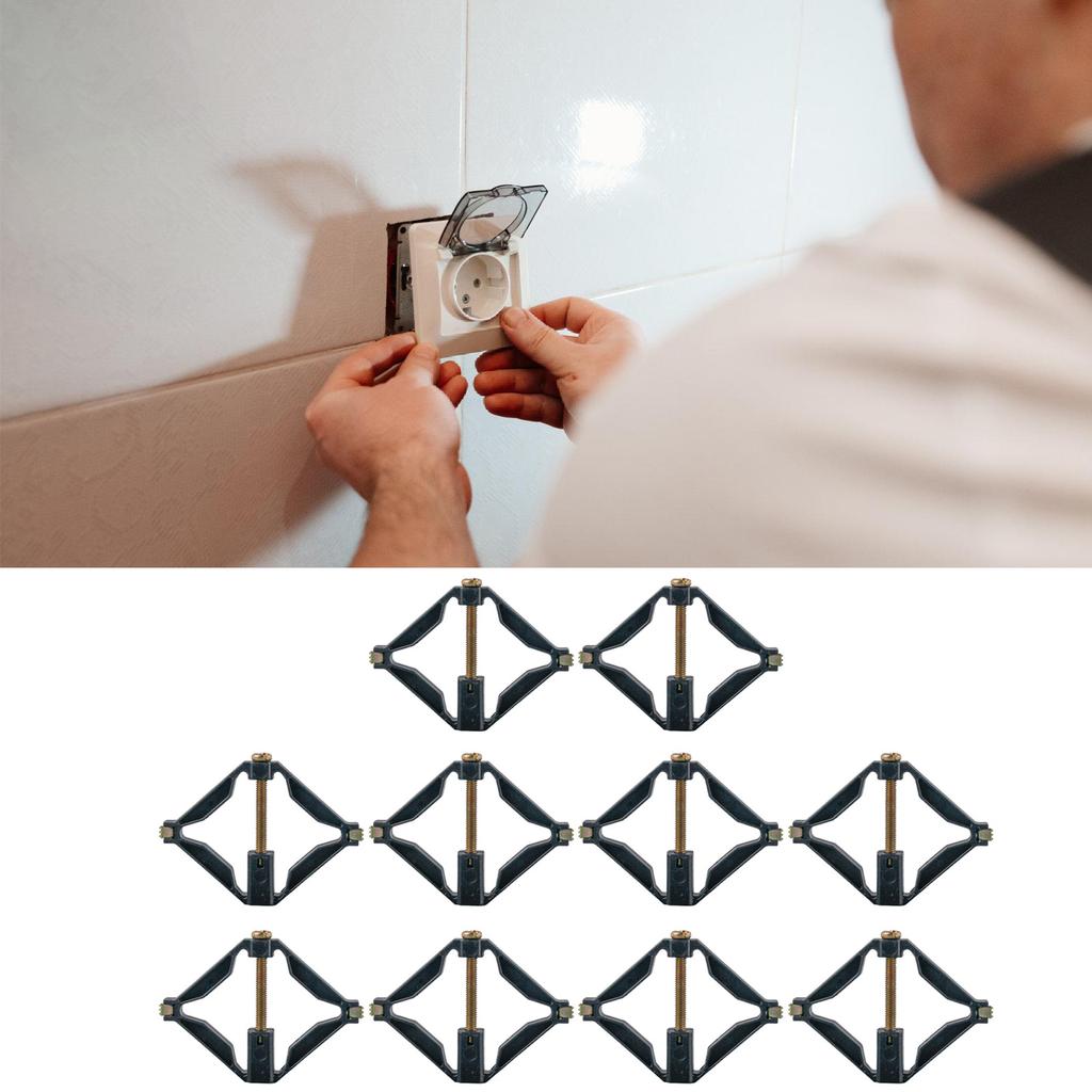 Pack of 10 Wall Outlet Repair Tool Electrical Box Repair Gadgets Quick Fix Socket Repair Set for 86 Type Socket Fixing