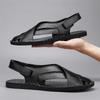 TUINANLE Herren Sommer Slip-On Sandalen: Rutschfest, Weich, Stilvoll, Lässig, Große Größen, Ledersandalen
