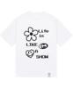 GRAVER [Unisex] Pixel Mix Like Short Sleeve T-Shirt_White