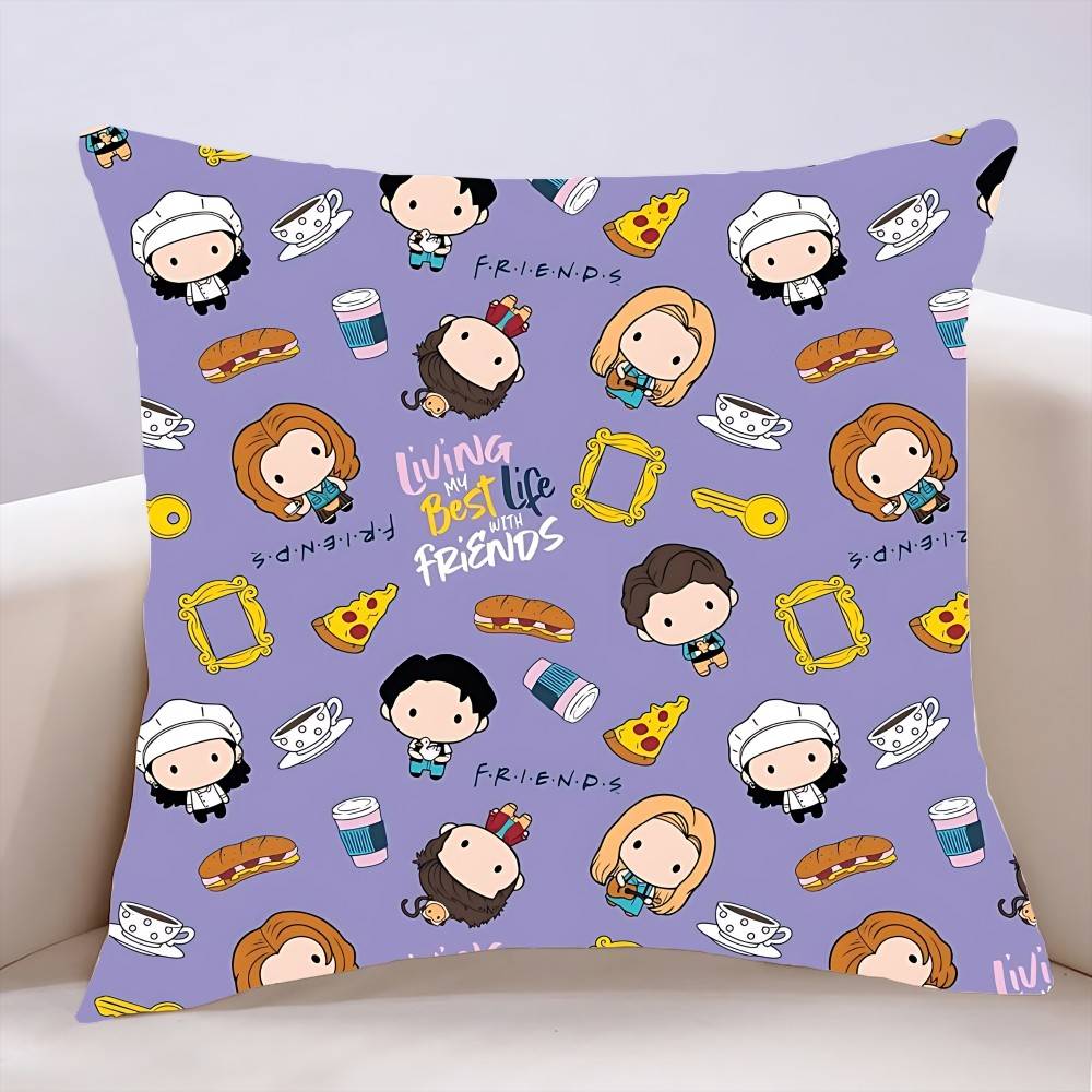 

Classic Friends TV Show Pillow Case Cushion Cover Soft Cute Throw Pillow Case For Car Sofa Pillowcase Polyester With Zipper 16x16Inch