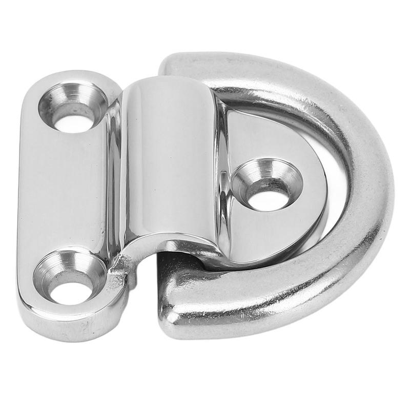 Boats Folding Pad Eye Stainless Steel 316 Rustproof D Tie Down Pad Eye For Yacht RV Trailer Truck Marine Hardware Accessories