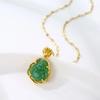 Exquisite Buddhistische Jade-Anhänger-Halskette für Männer und Frauen Religiöse Persönlichkeit Einfaches Amulett Party Kirchenzubehör