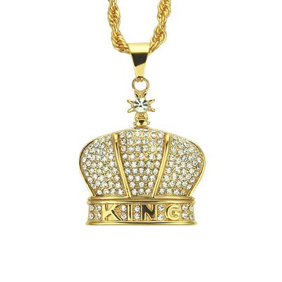 New Hip Hop Cool Trendy Crown Mens and Womens Necklace Pendant Necklace