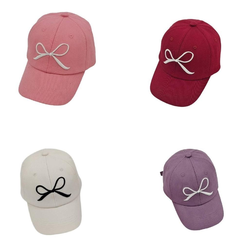 Hip Hop Duck Tongue Cap With Sweet Bow Embroidery For Children In Various Colors