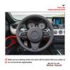 DIY handgenähte rutschfeste schwarze Leder-Wildleder-Auto-Lenkrad-Abdeckung für den Innenraum des BMW Z4 E89 2009–2016
