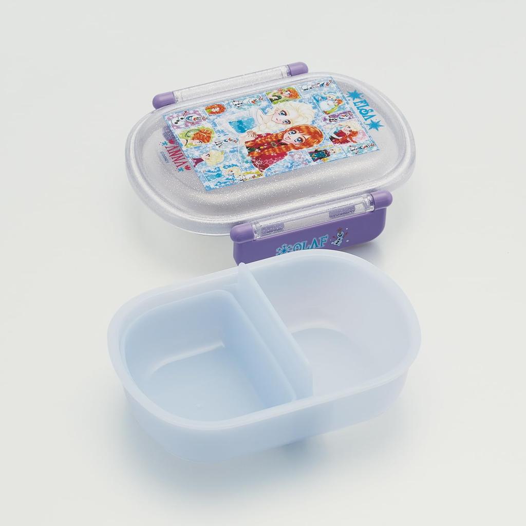 Skater Lunch 360ml with a Fluffy Made in Single Dishwasher and Microwave Disney Frozen x Shoko Nakagawa Children's Box, Capacity, Lid, Japan, Tier,