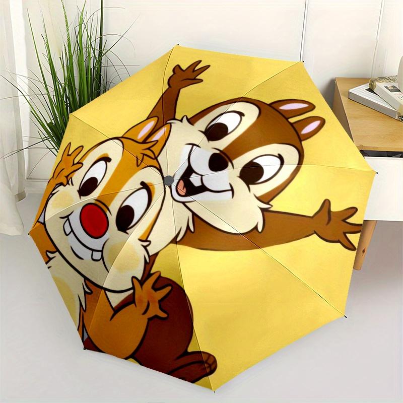 

Happy Chip n Dale Automatic Open/CloseCartoon Umbrella-CuteUmbrella with Cute Design, Portable 3-Fold Compact Umbrella for Men & Women, Va