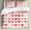 Love Heart Duvet Cover Set Romantic Theme Heart Shaped Comforter Cover King Full Size For Kid Couple Lover Polyester Bedding Set