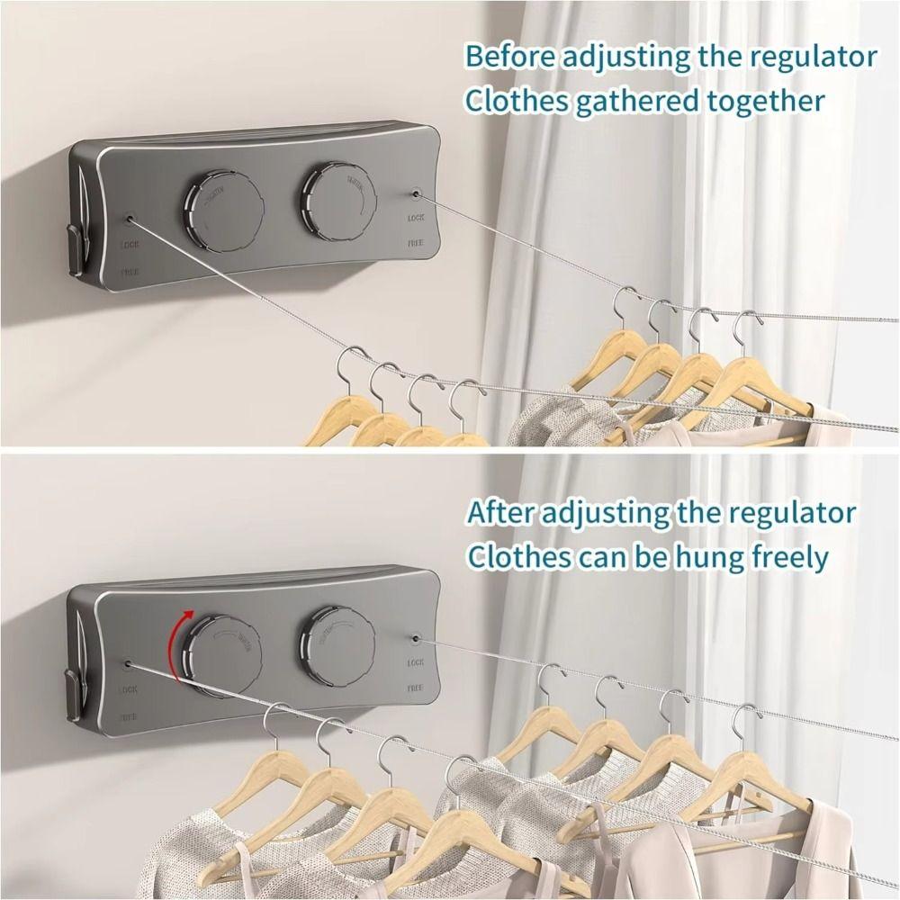 Stainless Steel Retractable Clothesline Heavy Duty Invisible Clothesline  Laundry Drying