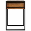 Bedroom Dressing Table with Storage Brown Solid Acacia Wood