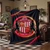 Sunderland Football Print Flannel Blanket Soft Warm Sofa Bed Throw Blanket For Home Office Bedroom