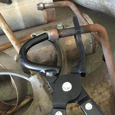 Auto Auspuff Gummi Pad Zange Auspuff Aufhänger Entfernung Puller mit Anti-Slip Griff Legierung Auspuffrohr Entfernung Zange Werkzeug für l9N3