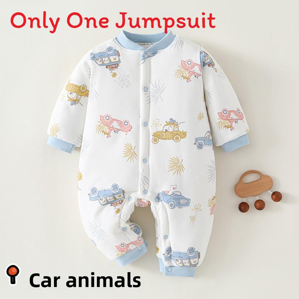 Winter Baby Onesie With Thick Cotton Layer For Newborns Girl Boy Safe For Winter