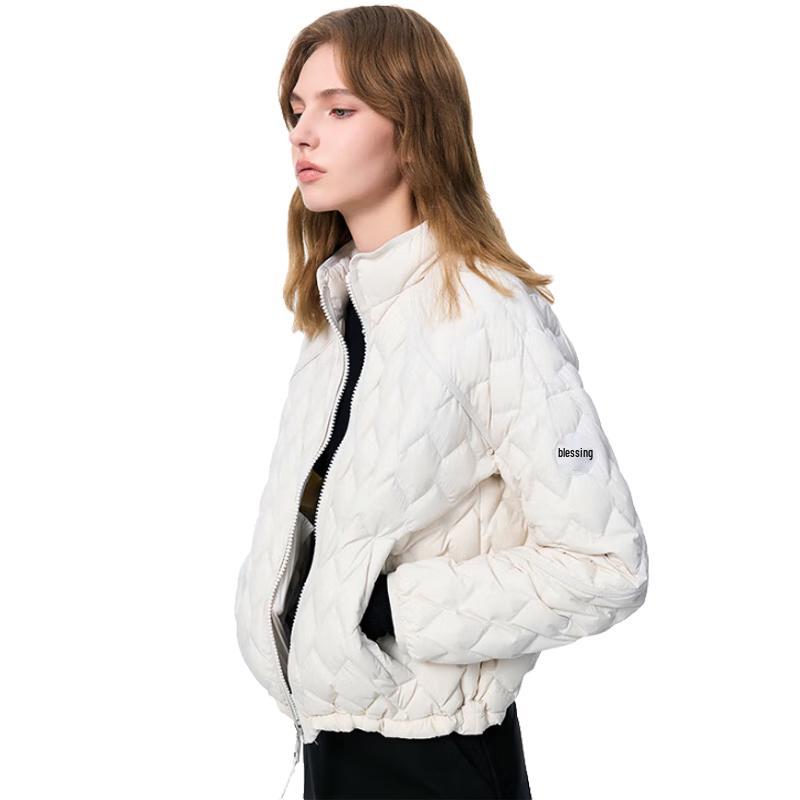 Jinyujie Damen Leichte 90% Entendaunen Stehkragen Pufferjacke