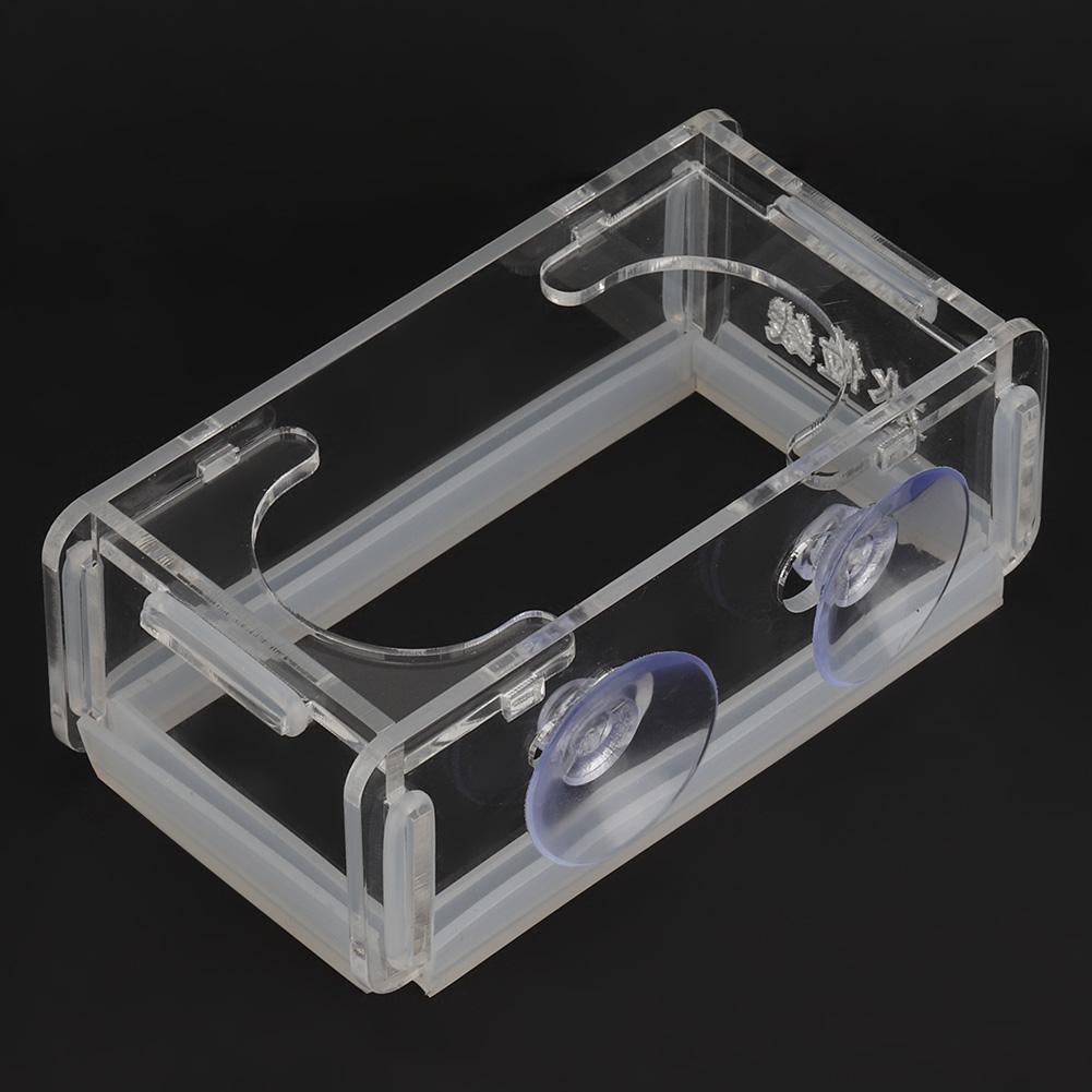 Akrylowy podajnik pokarmu dla ryb do akwarium z przyssawką Prosta instalacja