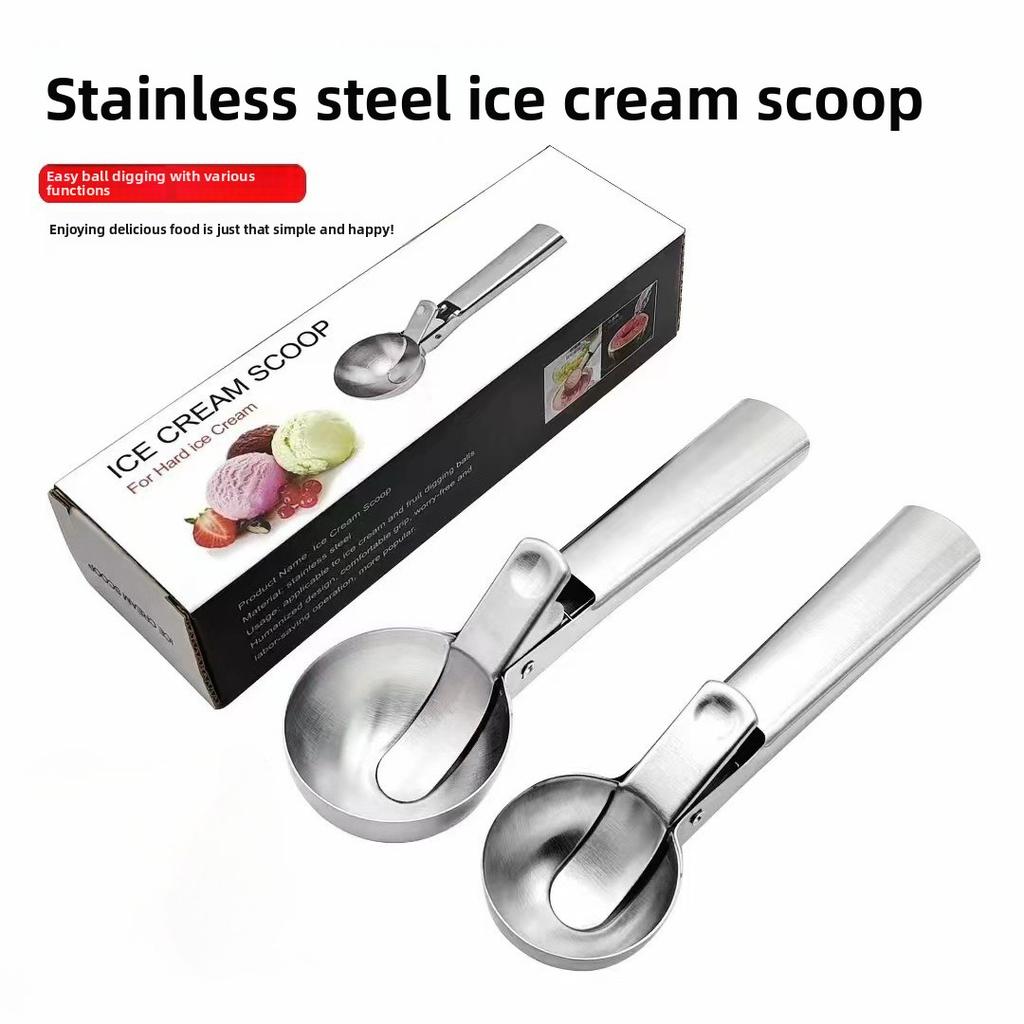Multifunctionele Ijslepels Roestvrij Staal Dual-Purpose Scoop Fruit Watermeloen Lepel Bal Scoop Huishoudelijk Ijs Gereedschap