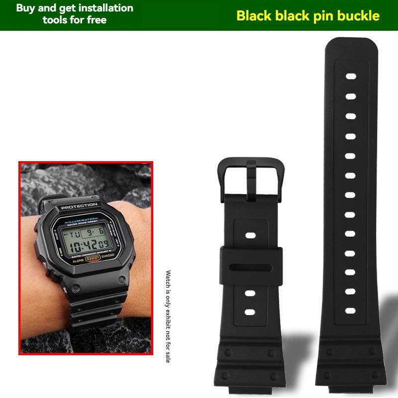 16mm Quick Release Silicone Band for Casio G-Shock DW5600/GW5000/GW5035/DW-6900 | Waterproof Shockproof Strap Watch Bracelet