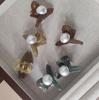 2pc Solid Pearl 4.5cm Hair Claw Clips Grips Clamps for Girls Women Kids Child Gift Hair Party Accessories Crab Headband