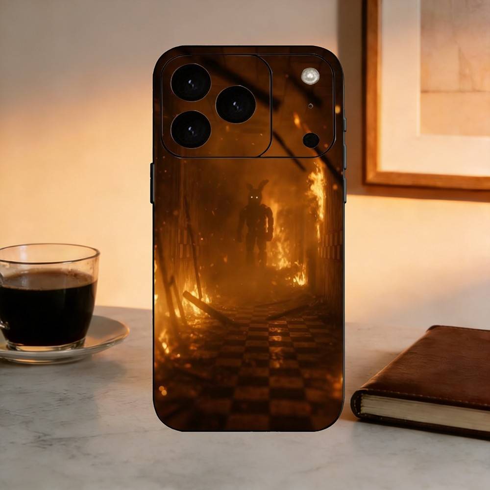 F-Five N-Nights GAME Phone Case For iPhone 17,16,15,14,13,12,11 Plus,Pro Max,XS,Soft Silicone Black Cover