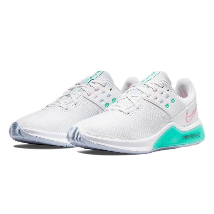 New Nike Air Max Bella Tr Trainer 4 Low Top Training Shoes White/Green Women's CW3398-105