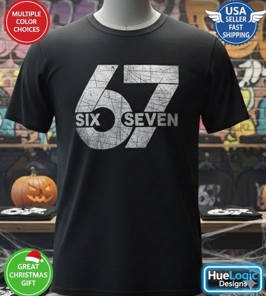 Six Seven Protocol Shirt 6 7 Graphic Tee | Unisex Vintage Distressed T-Shirt  Unisex T-Shirt XL