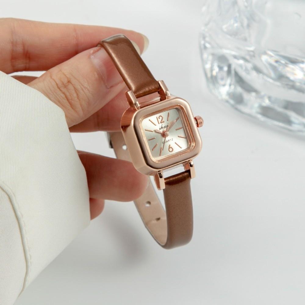 Casual Square Dial Quartz Watch Stainless Steel Simple Women Watch Leather Strap Ladies Wristwatches Gifts