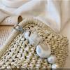 2025 Sommer Neue Strohweberei Umhängetasche Modische und Lässige Muscheltasche Damen Schultertasche mit Ausgezeichneter Textur