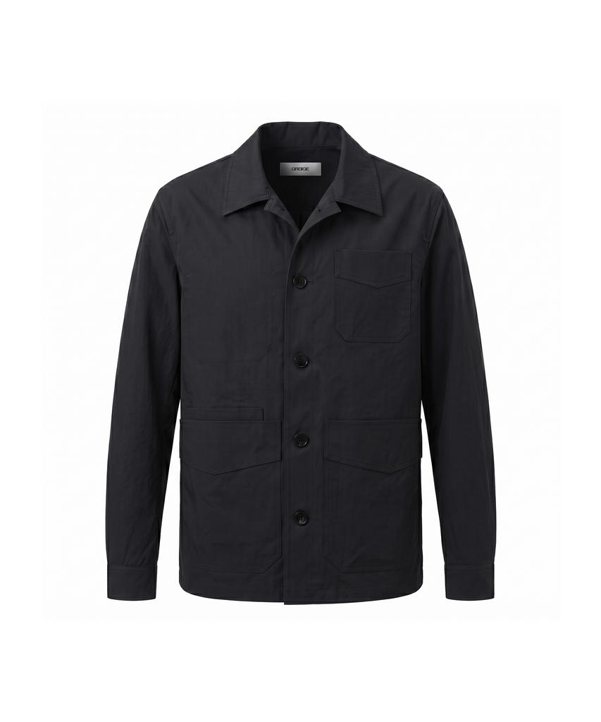 GREIIGE Classic Cotton Chore Jacket (Charcoal)