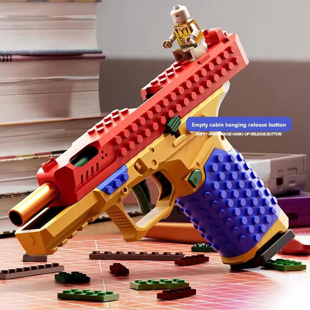 SIG17 Building Block Assembly Toy Gun Launches Toy Pistol Burst Shell Throwing DIY Soft Bullet Gun Science And Education Model