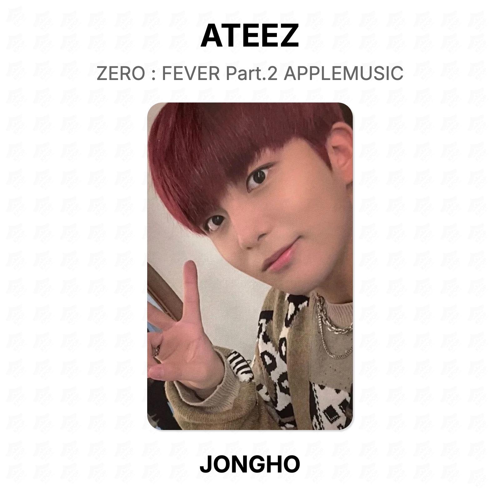ATEEZ ZERO : FEVER Part.2 APPLEMUSIC Official Photocard JONGHO