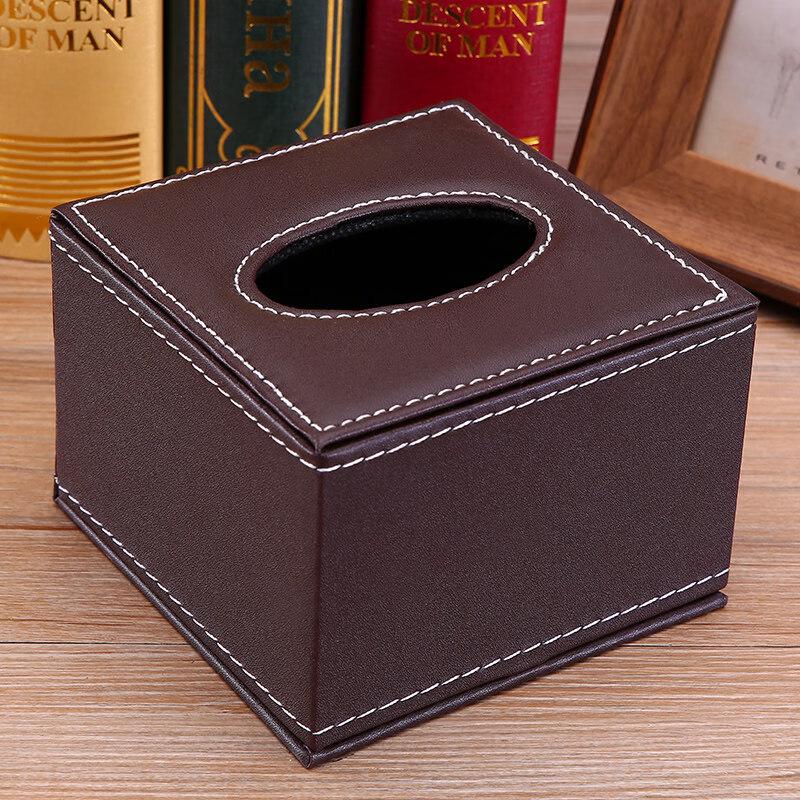LIEI European Style Leather Tissue Box