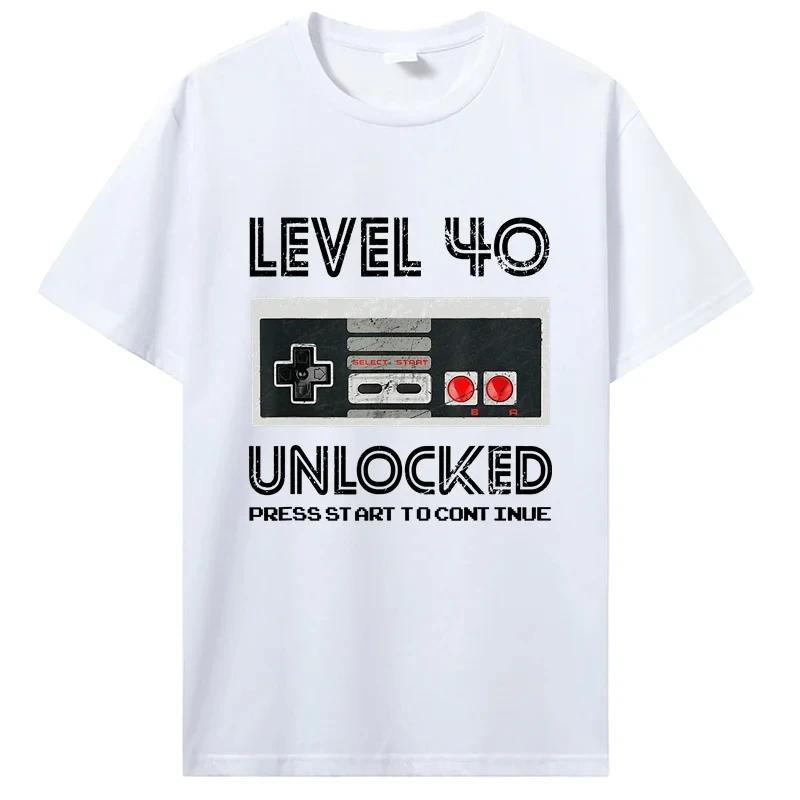 Vintage T Shirt Men women Short Sleeve Streetwear High Quality O-Neck T-Shirt Tops Clothing 40th Birthday Tee Summer 40 Years