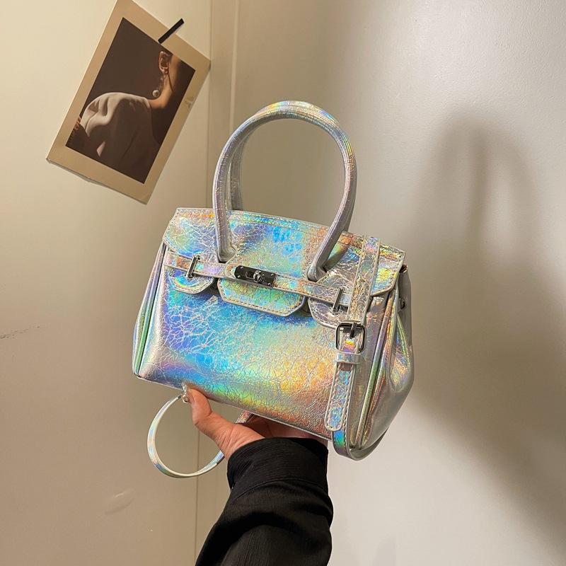 

Новая высококлассная модная лазерная контрастная платиновая сумка, портативная, на плечо, через плечо, в тренде