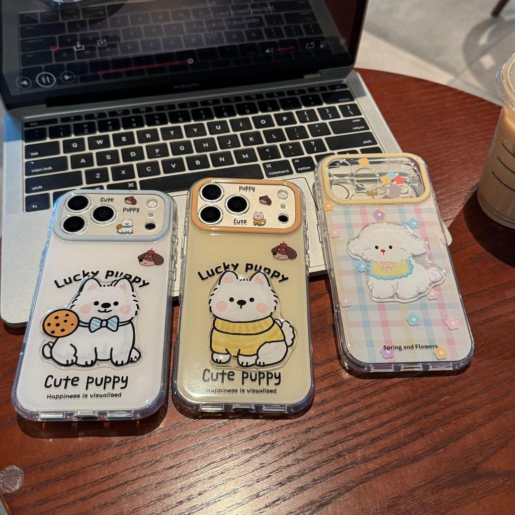3D Cute Dog Sticker for iPhone 17 Pro Max/15/14 Cases