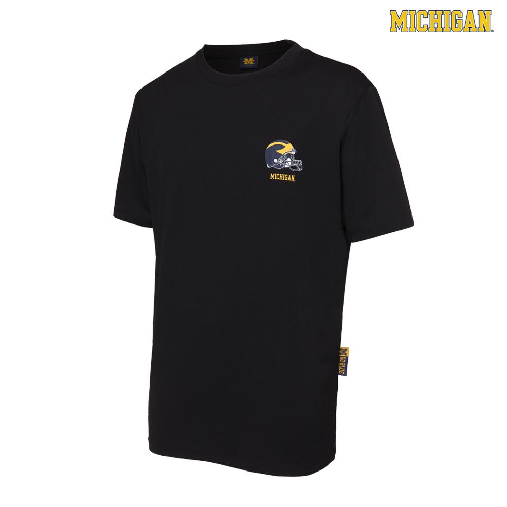 Michigan University Men S Casual Short Sleeve T-Shirt Black Black/95