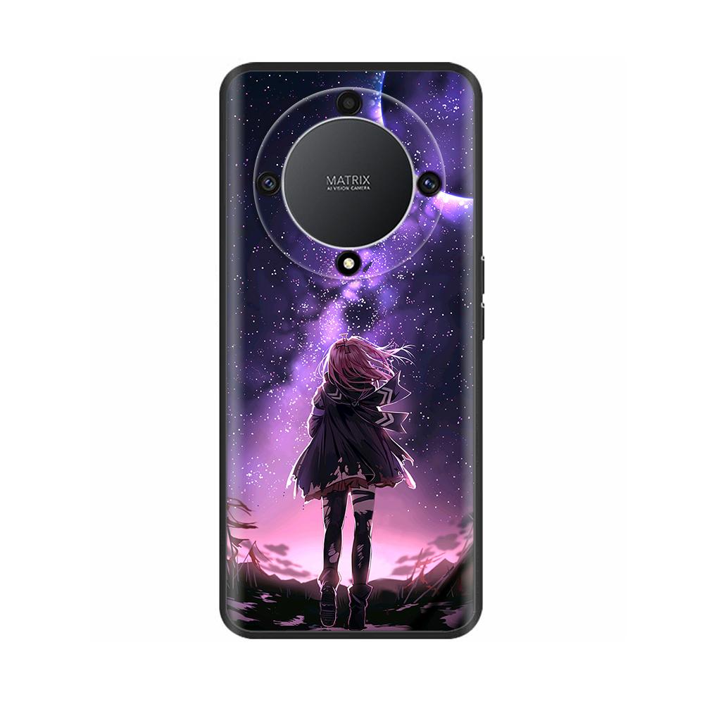 For Honor Magic 6 Lite Case Magic6 Lite Liquid Silicone Soft TPU Back Bumper Skull Marble Print Fundas For Honor Magic 6 Lite 5G